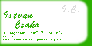 istvan csako business card